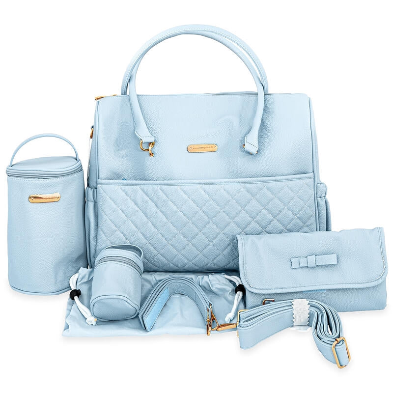 Borsone Nazareno 7 PZ IN SIMILPELLE azzurro