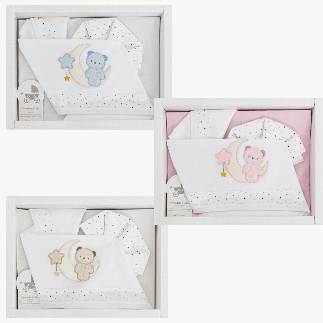 Lenzuolino Baby Culla Bruco Bruco orsetto cotone