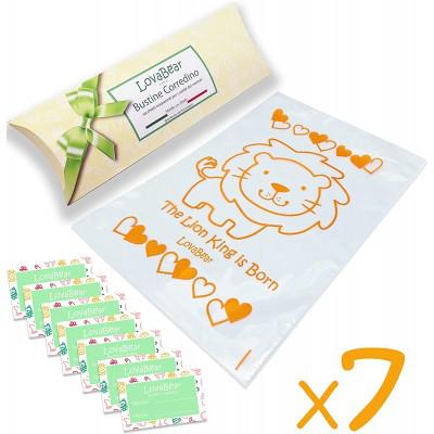 Sachets layette lion orange x7