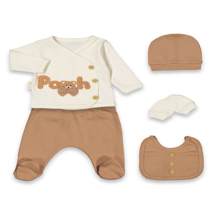 Set Nascita con orsetto "POOH"  100%   Cotone