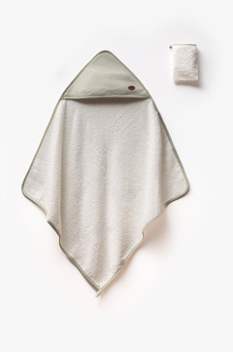 Accappatoio con Cappuccio in Spugna di Cotone+ guanto