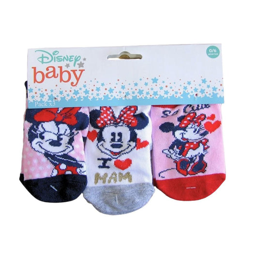 Calzini Minnie 3pz Cotone Disney