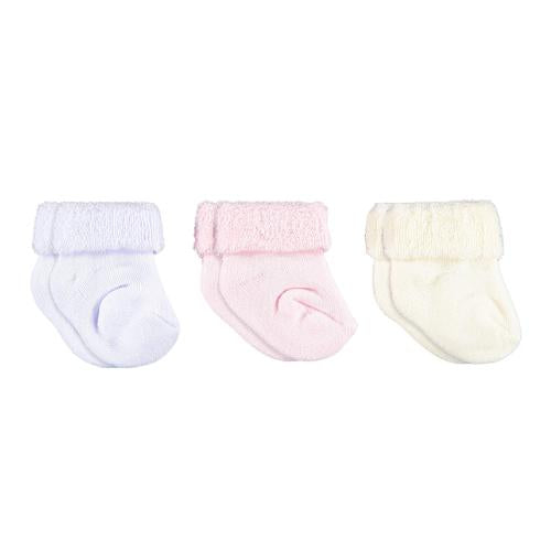 Set 3 Paia di Calzini Neonato in Cotone Morbido 0-3 mesi