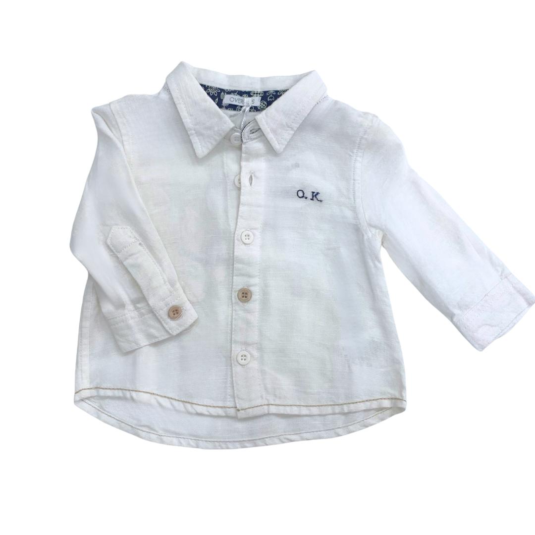 Camicia bambino bianca in lino