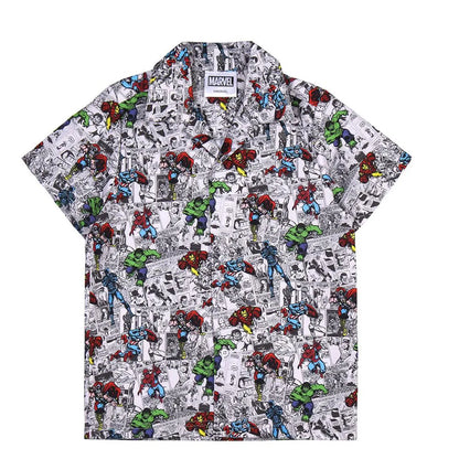 Camicia Bambino Marvel in Cotone – Stile da Supereroe per Ogni Avventura!