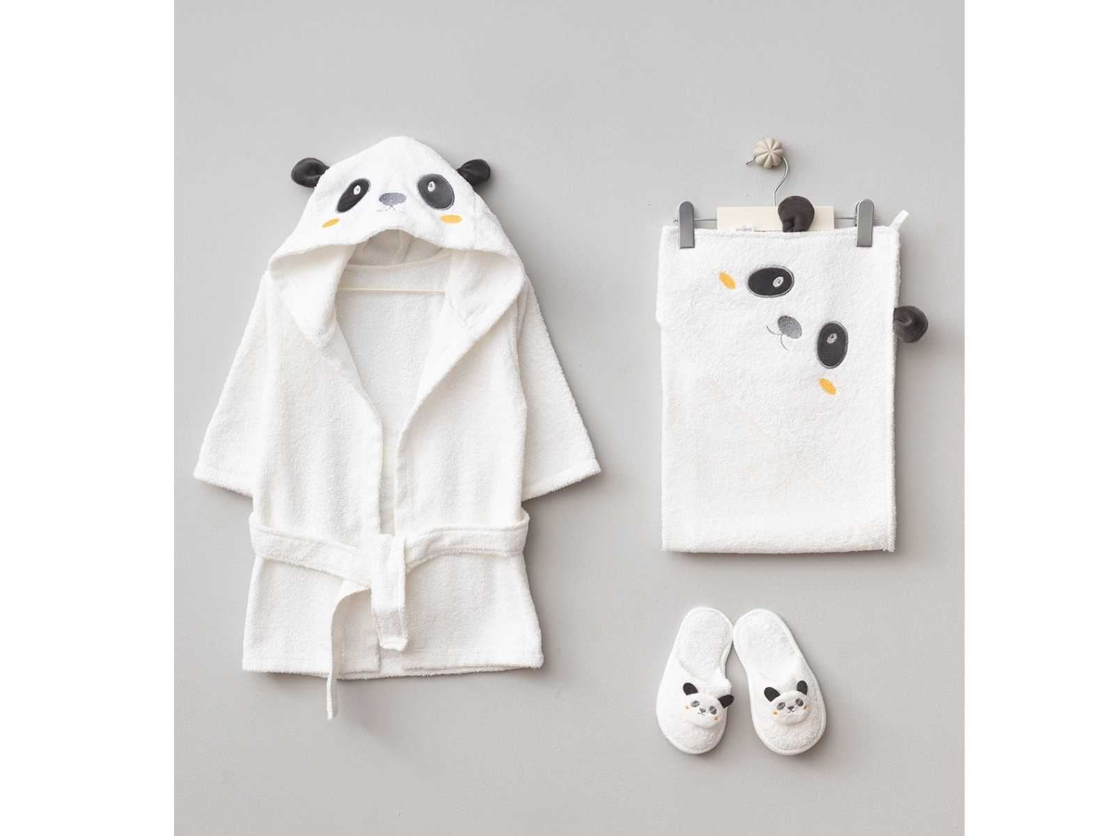 Set Accappatoio e Asciugamano Panda