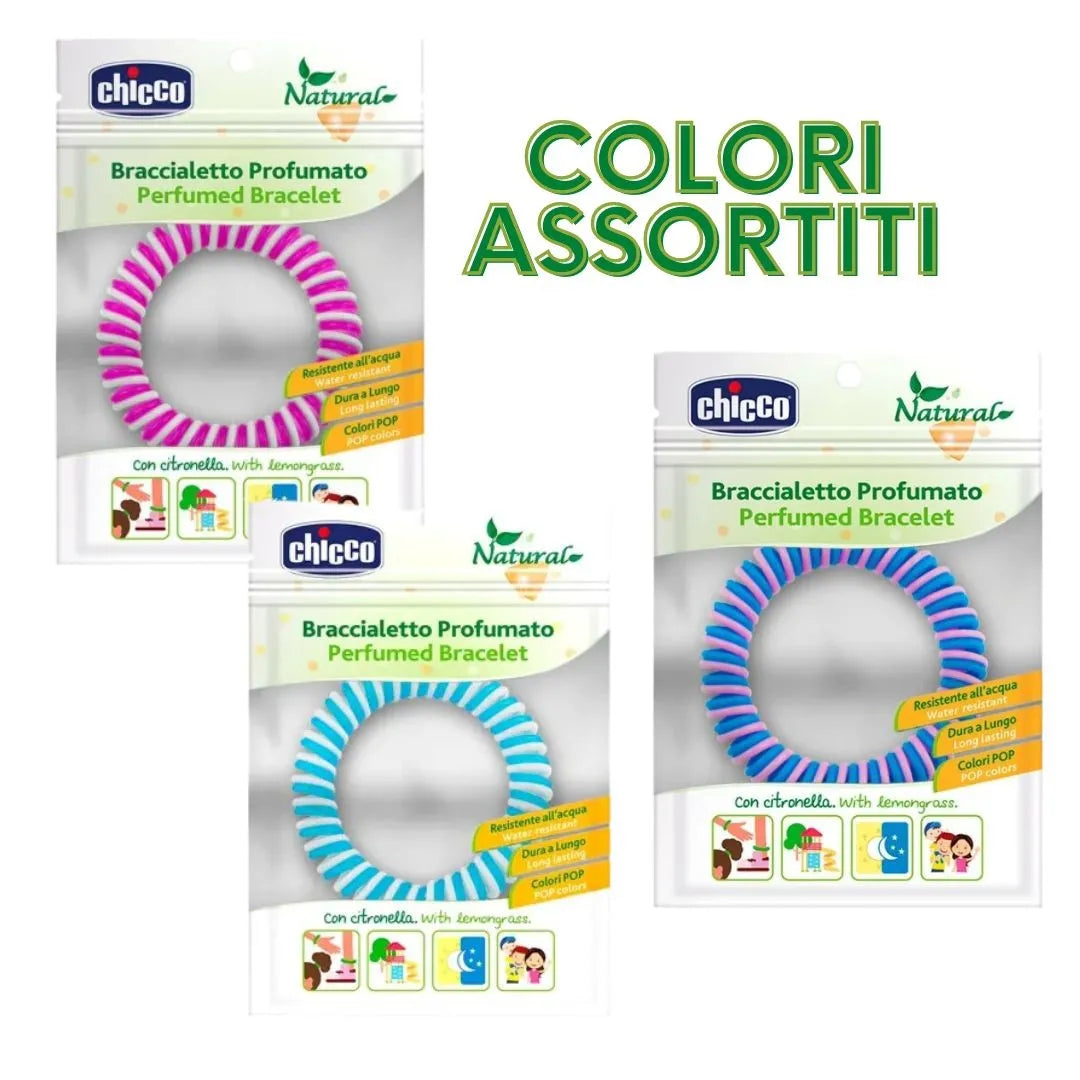 Bracciale antizanzara vari colori Chicco