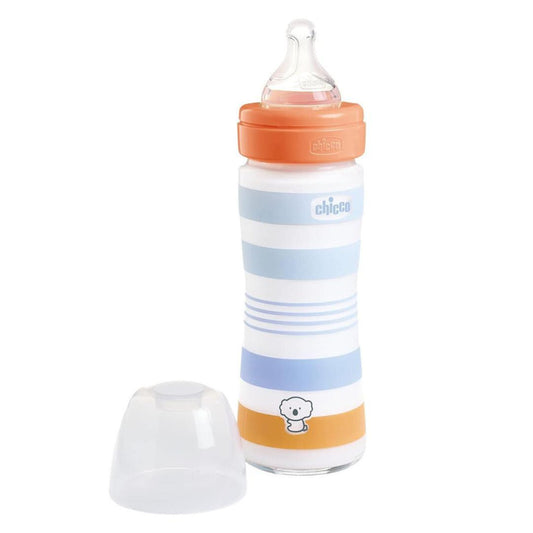 BIBERON WB VETRO ORANGE BOY 240 ML LENTO SILICONE - Baby Shop Store