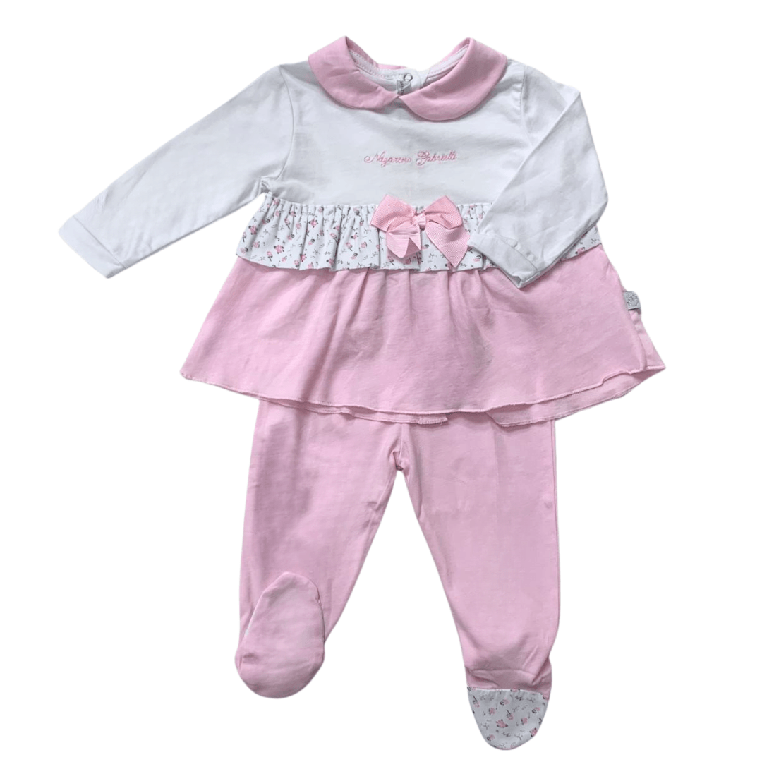 completino 2pz nazareno gabrielli rosa cotone - Baby Shop Store