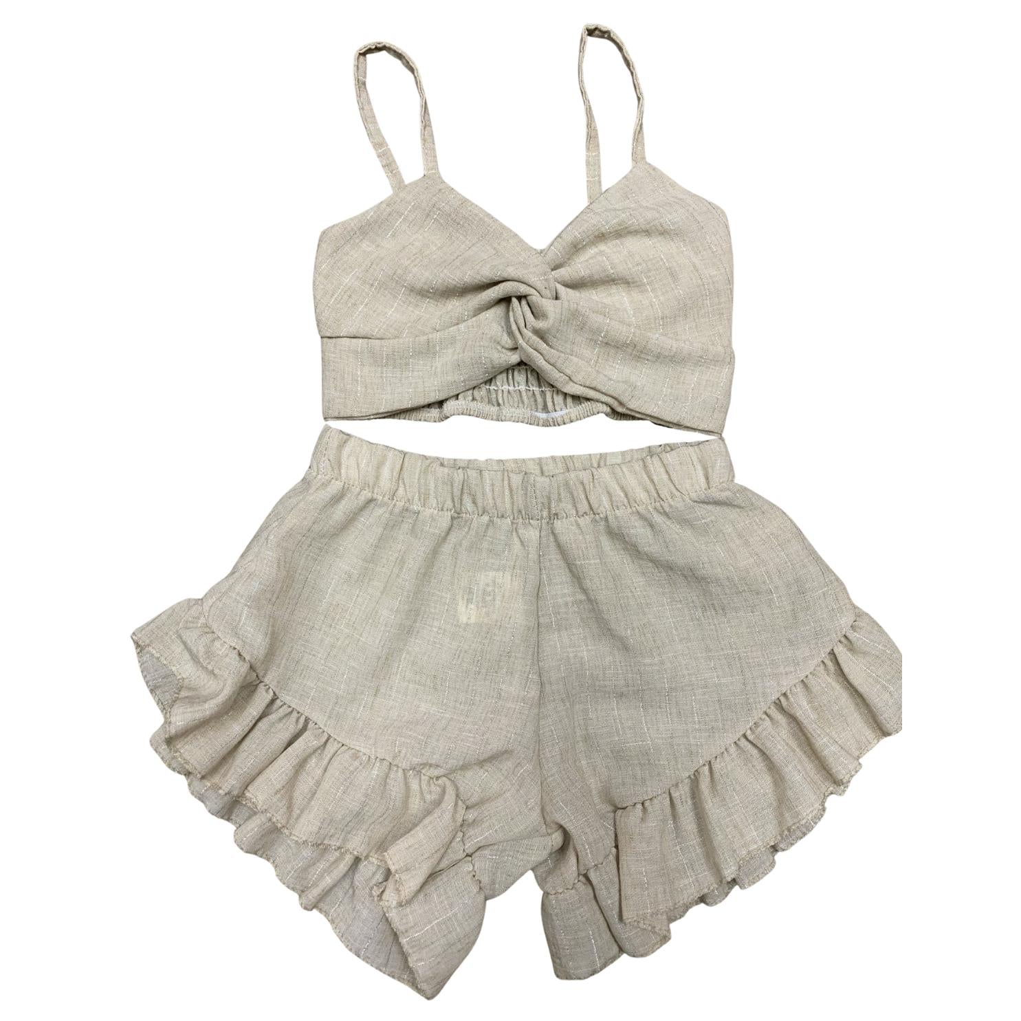 Completino estivo Bimba Beige 2 pezzi