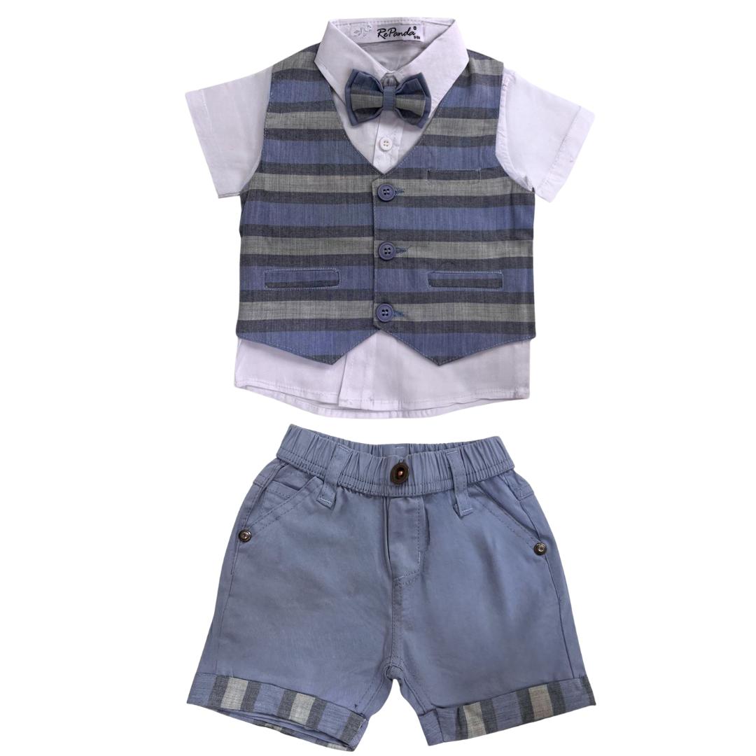 Completino Neonato a Strisce 2PZ