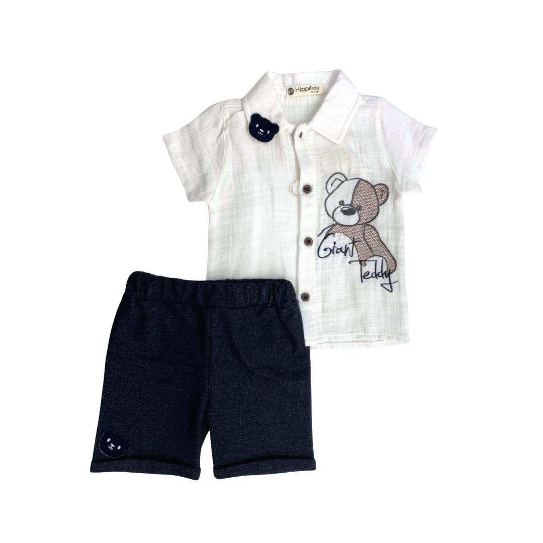 Completo Estivo Bimbo con Camicia Orsetto