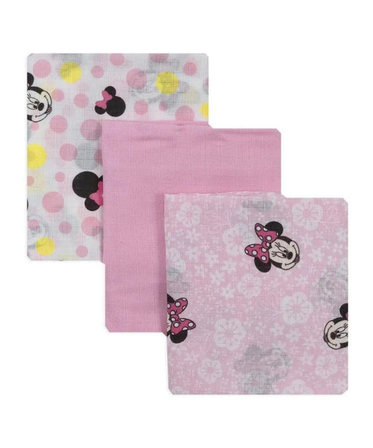 Quadrati di garza Minnie 3pz Muffole - Baby Shop Store