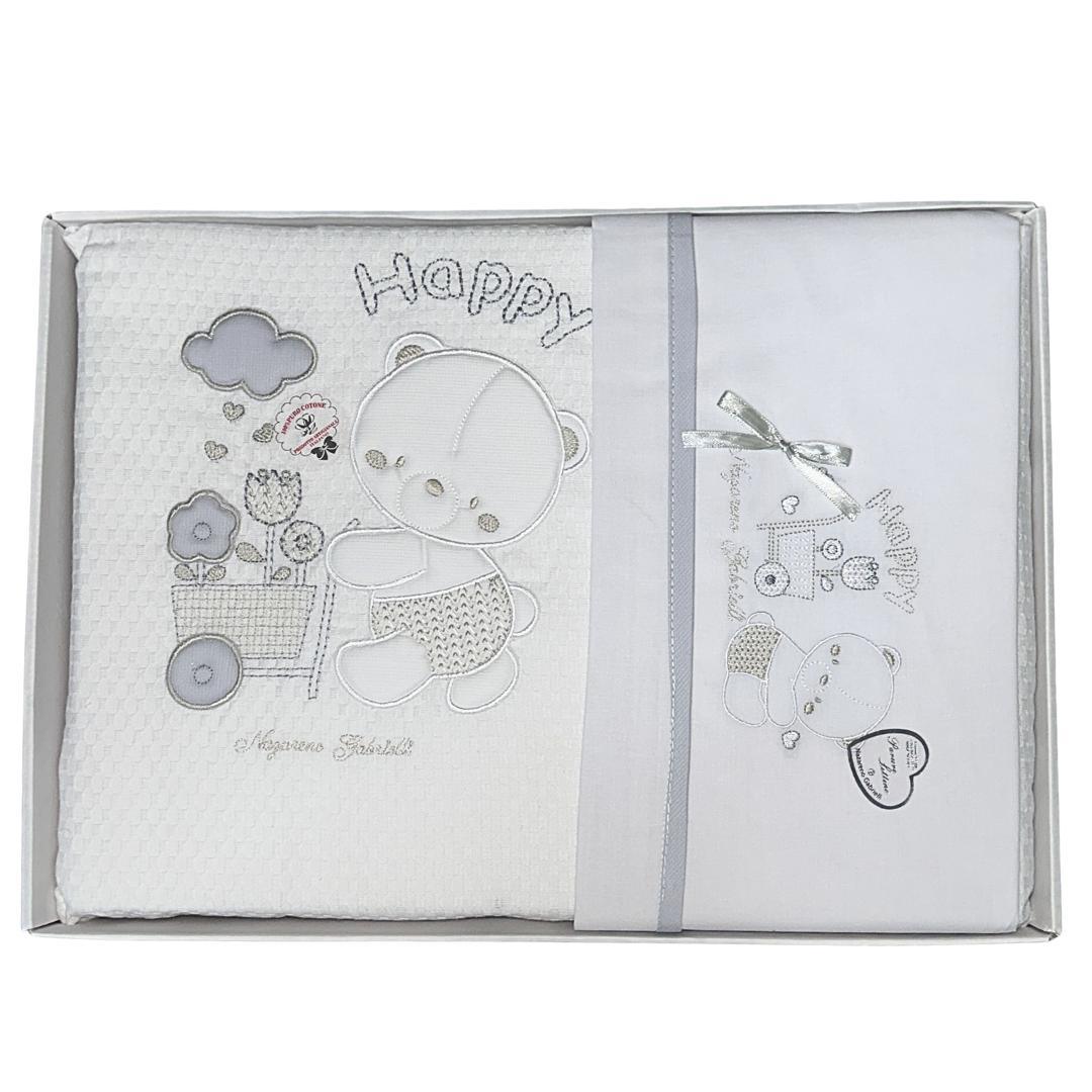 Set 4pz Lettino Cotone Estivo Cotone - Baby Shop Store