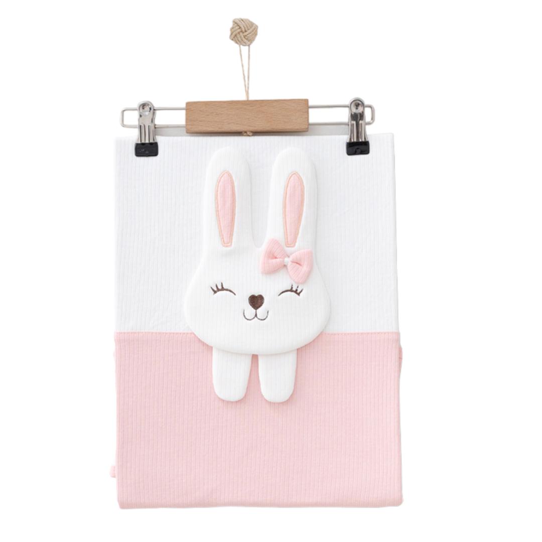 copertina caldo cotone baby culla coniglietto rosa