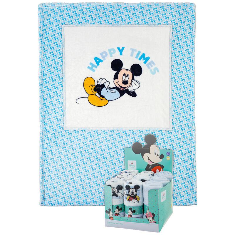 Copertina Soft Pile Mickey 75x100 cm baby culla / next to me