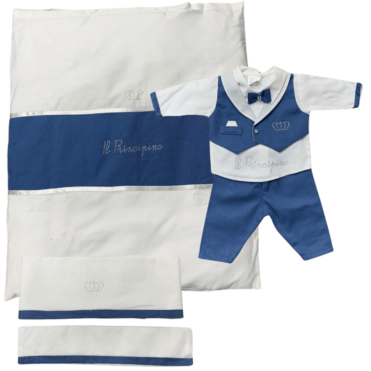 corredino maschietto babychic blu il principino - Baby Shop Store