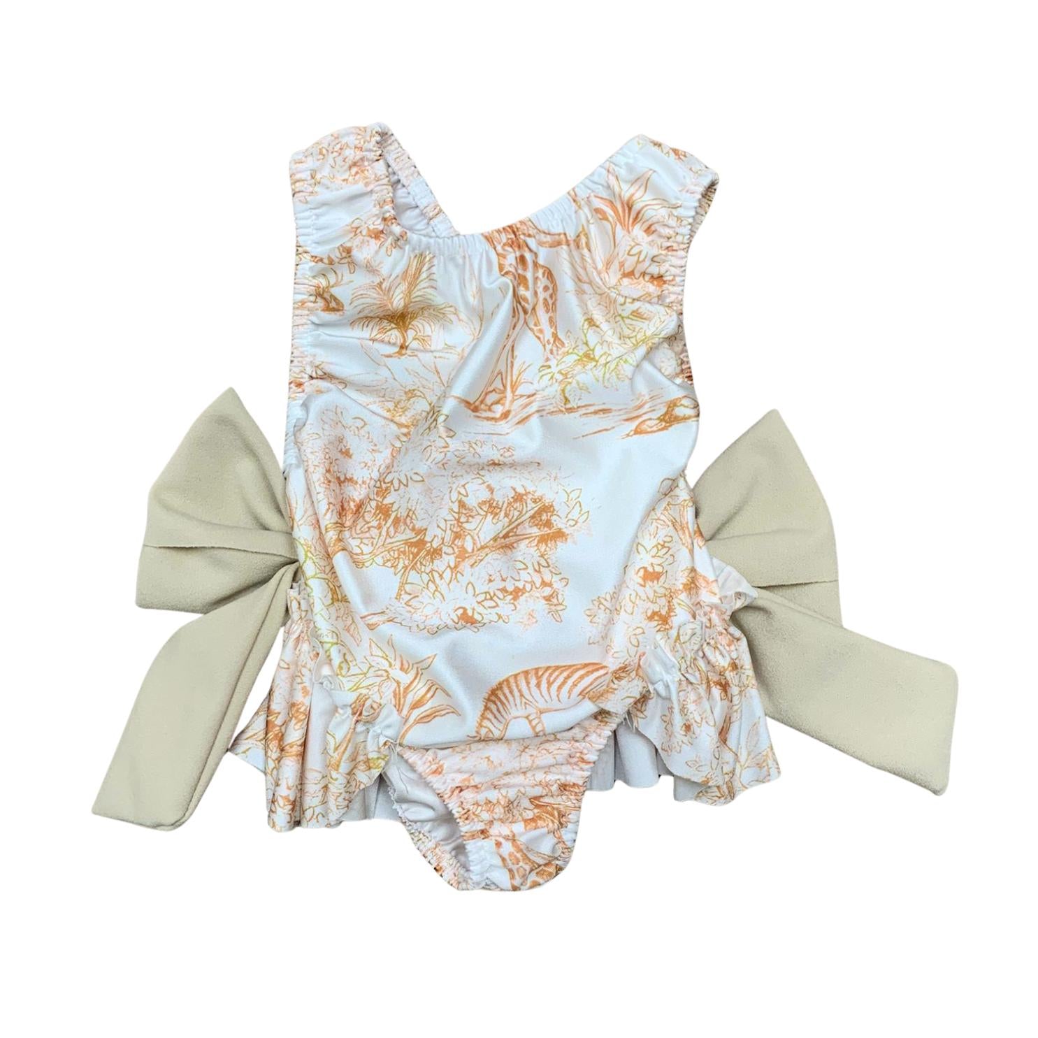 Costume intero bambina fantasia jungle con fiocchi