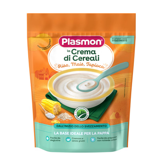 Crema di cereali plasmon  riso,mais e tapioca