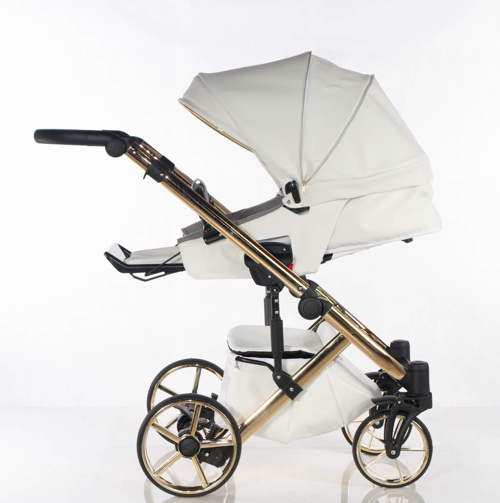 Cubic - col. Bianco - Oro - 3in1 - Passeggino Trio