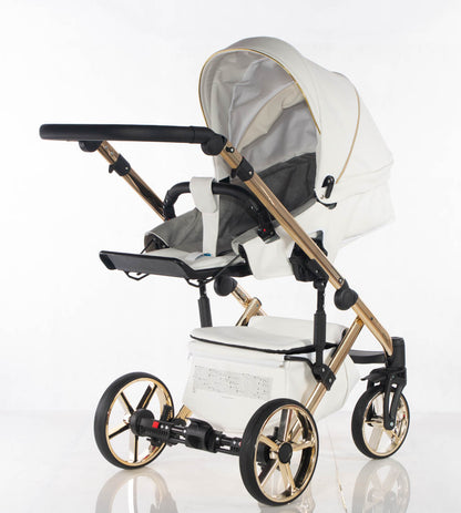 Cubic - col. Bianco - Oro - 3in1 - Passeggino Trio