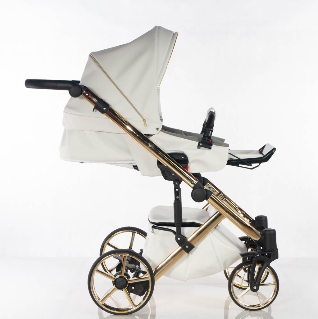 Cubic - col. Bianco - Oro - 3in1 - Passeggino Trio