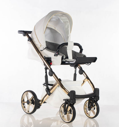 Cubic - col. Bianco - Oro - 3in1 - Passeggino Trio