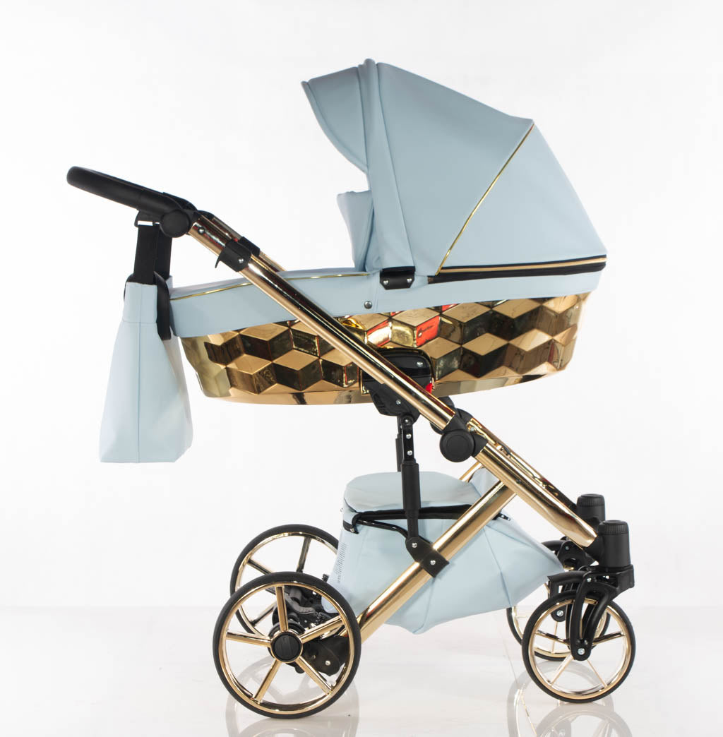 Cubic - col. Blu - Oro - 3in1 - Passeggino Trio