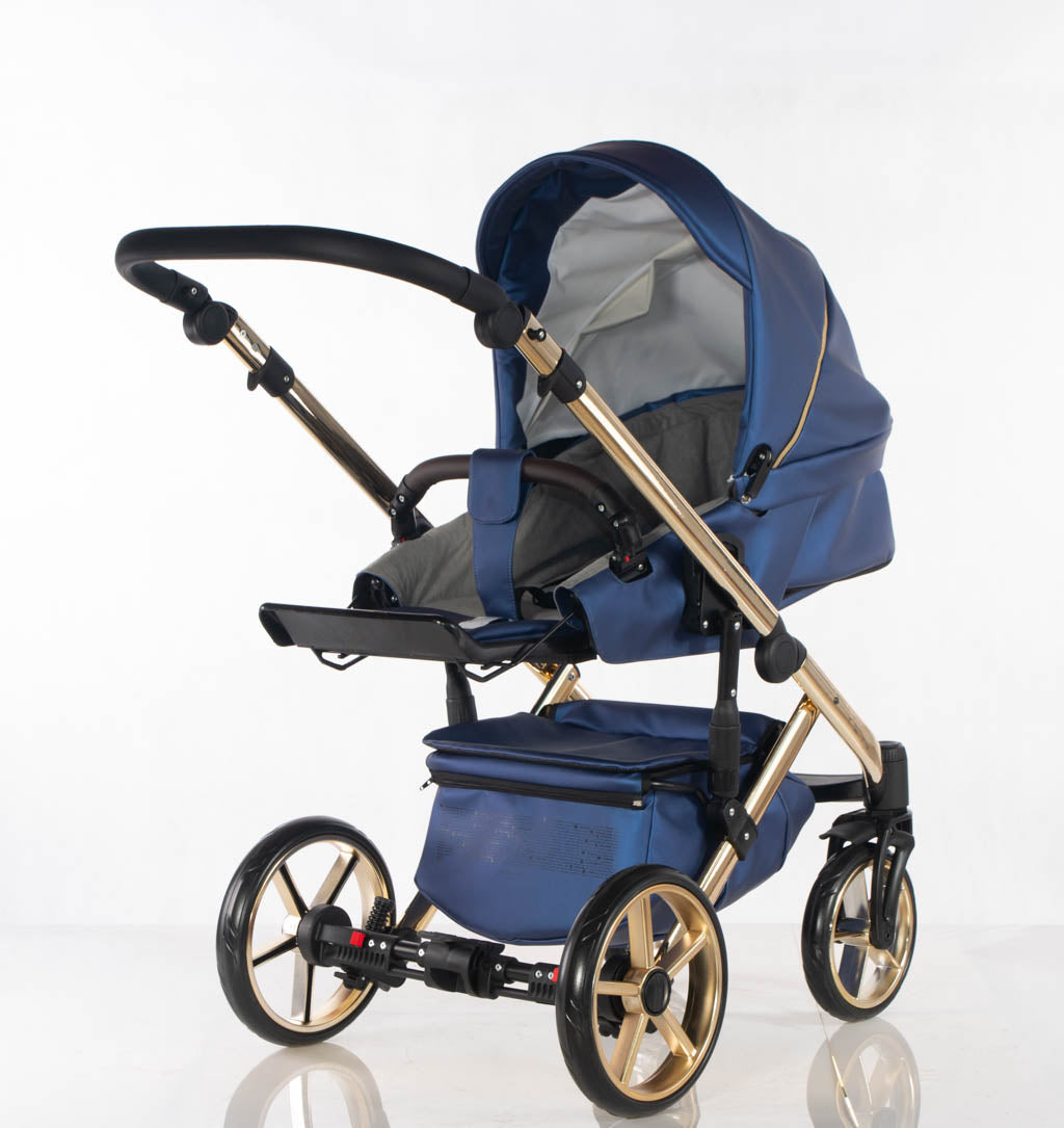 Cubic - Blu fiordaliso - Oro - 3in1 - Passeggino Trio