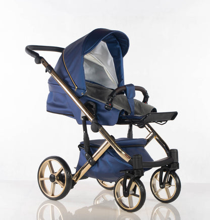 Cubic - Blu fiordaliso - Oro - 3in1 - Passeggino Trio