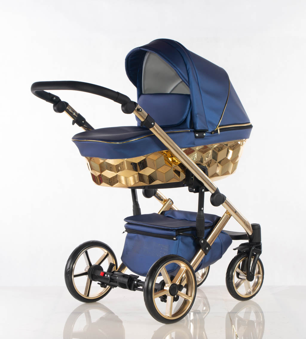 Cubic - Blu fiordaliso - Oro - 3in1 - Passeggino Trio