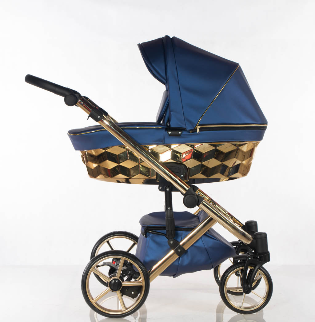 Cubic - Blu fiordaliso - Oro - 3in1 - Passeggino Trio