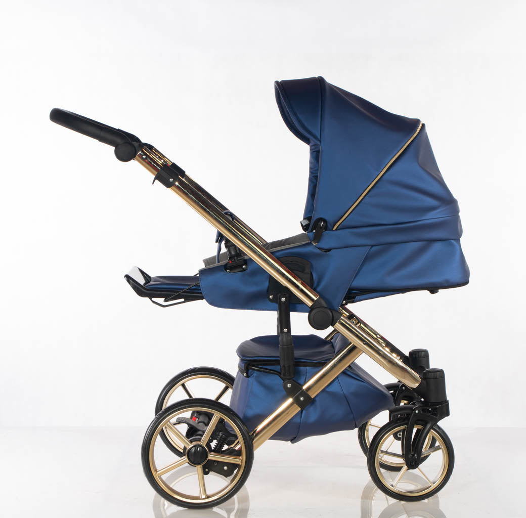 Cubic - Blu fiordaliso - Oro - 3in1 - Passeggino Trio