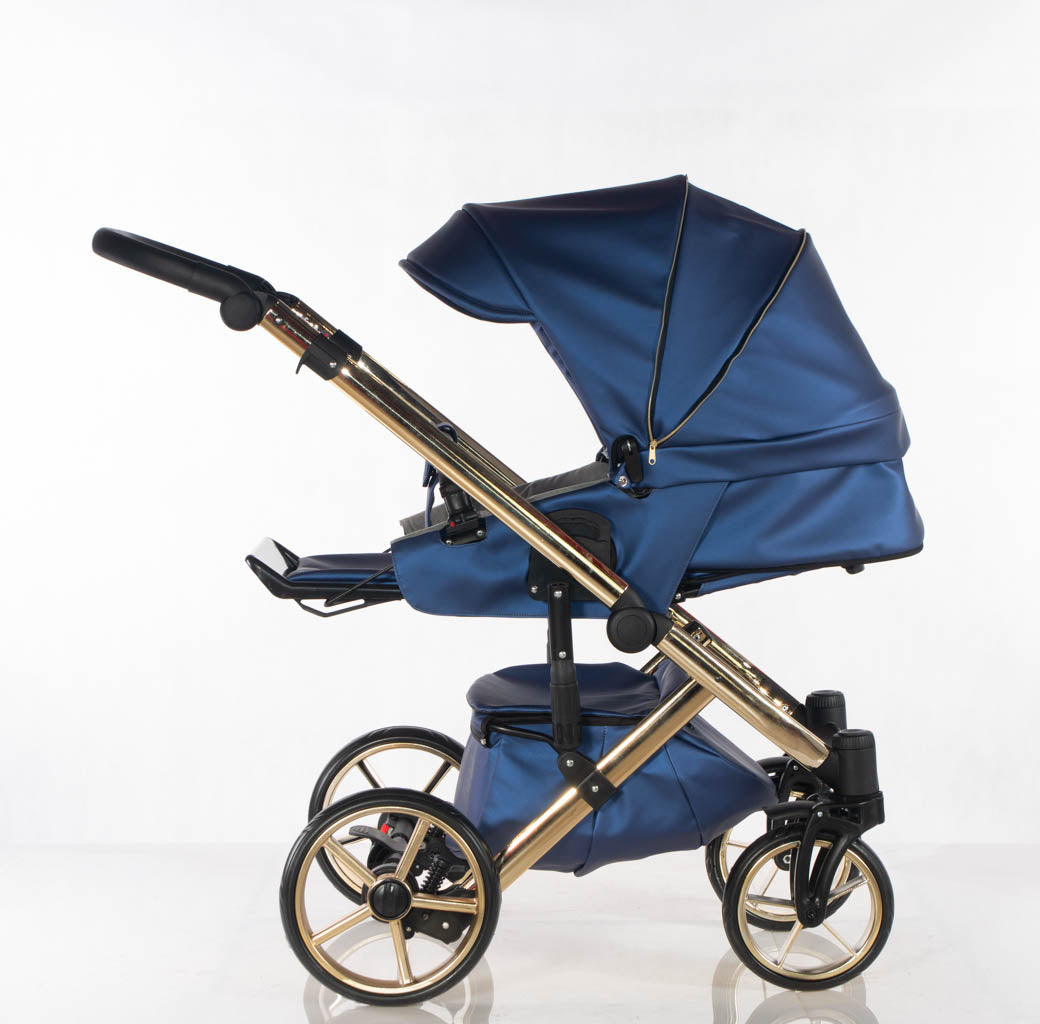 Cubic - Blu fiordaliso - Oro - 3in1 - Passeggino Trio