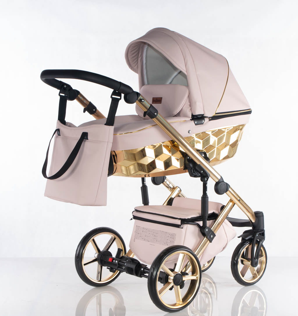 Cubic - Rosa chiaro - Oro - 3in1 - Passeggino Trio