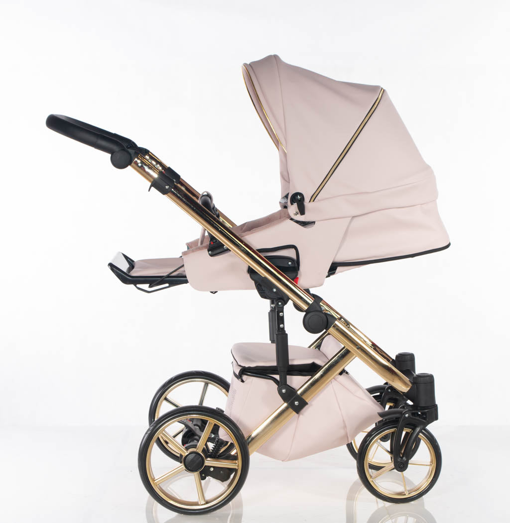 Cubic - Rosa chiaro - Oro - 3in1 - Passeggino Trio