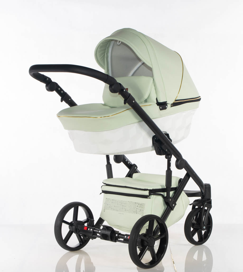 Cubic - Colore menta - Bianco - 3in1 - Passeggino Trio