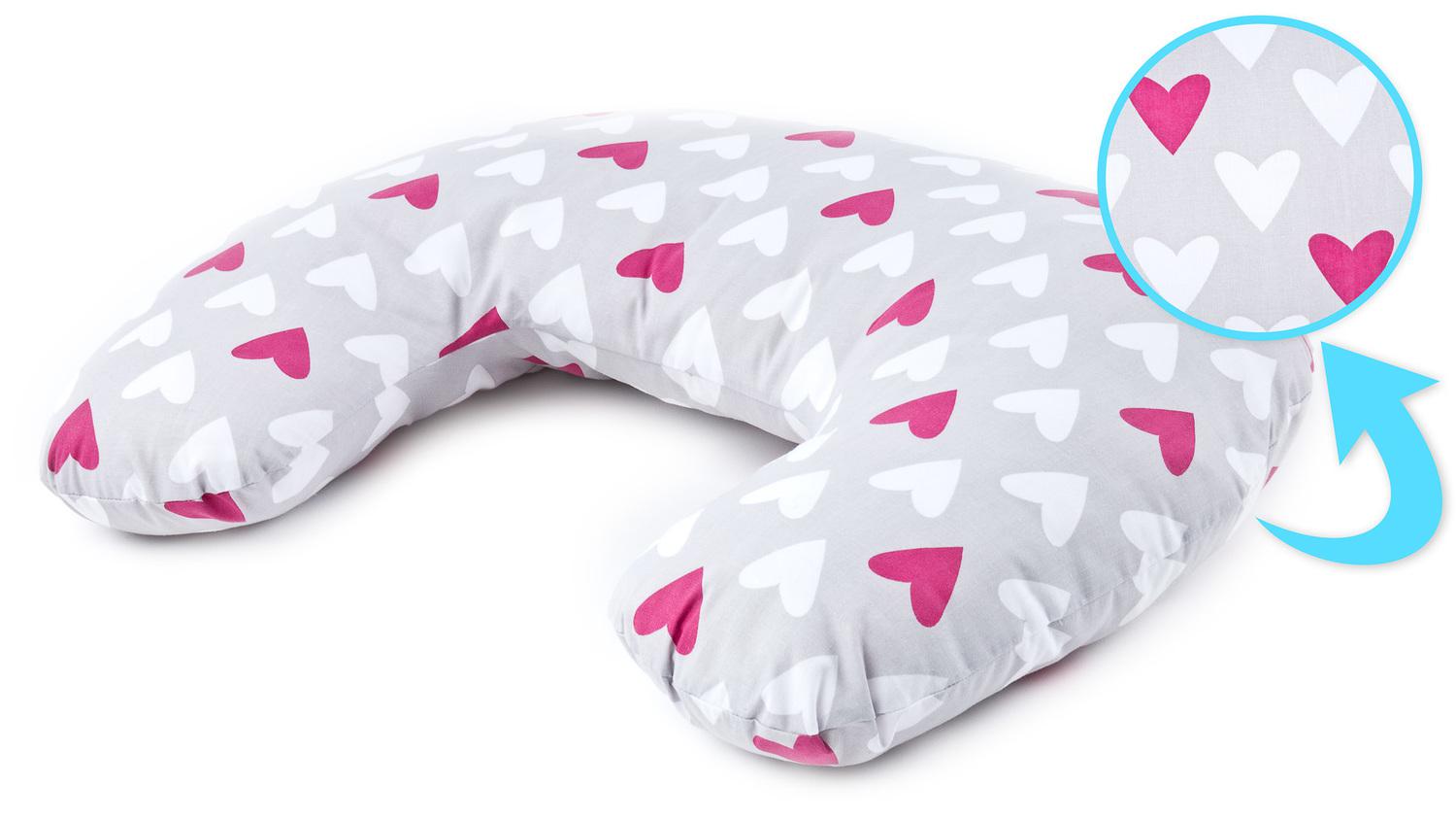 Cuscino allattamento Cuori rosa