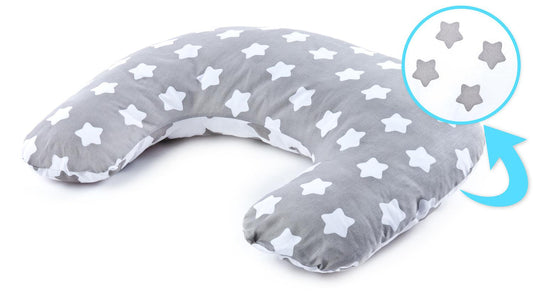 Cuscino allattamento Stelle grigio