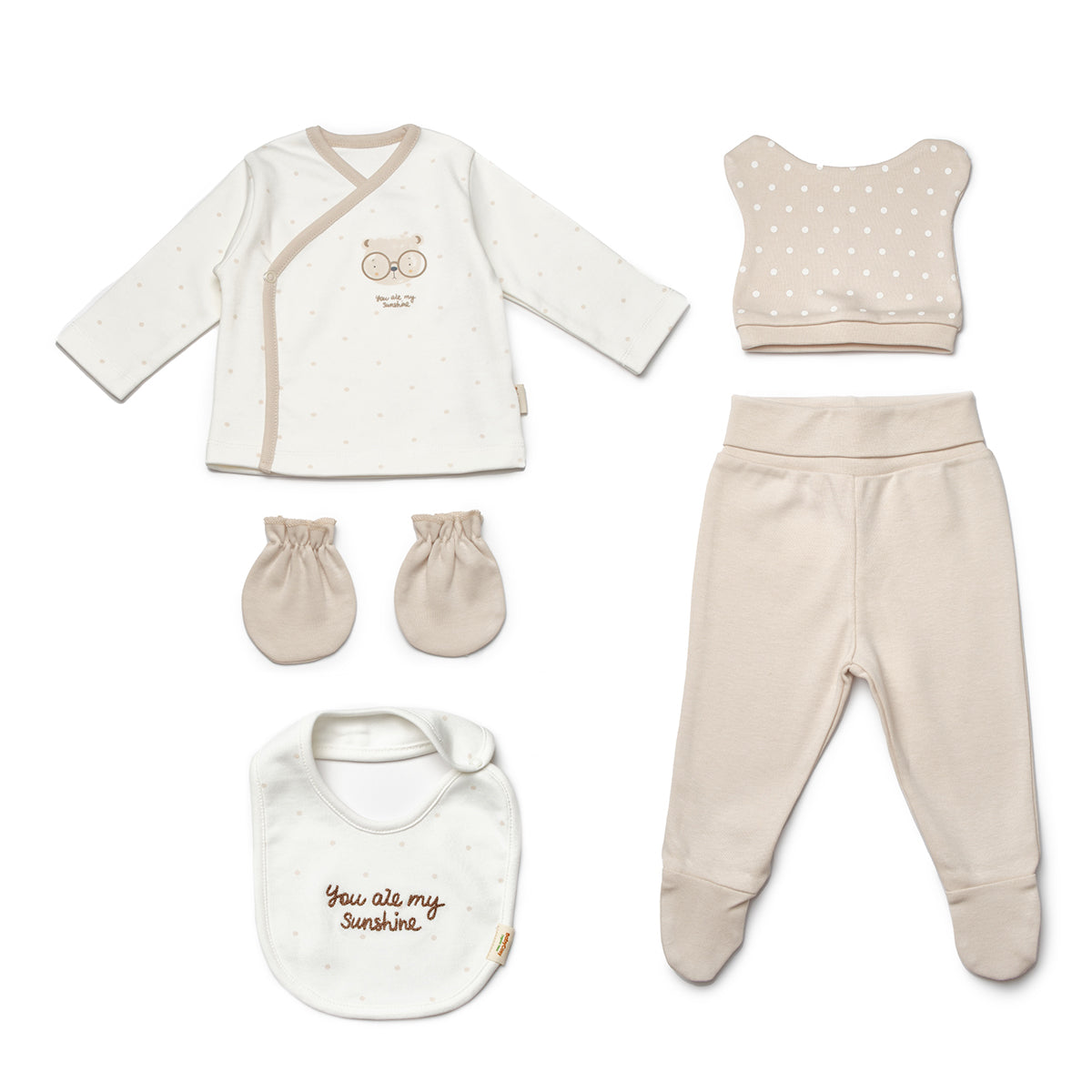 Set Neonato "You Are My Sunshine" UNISEX  100% cotone