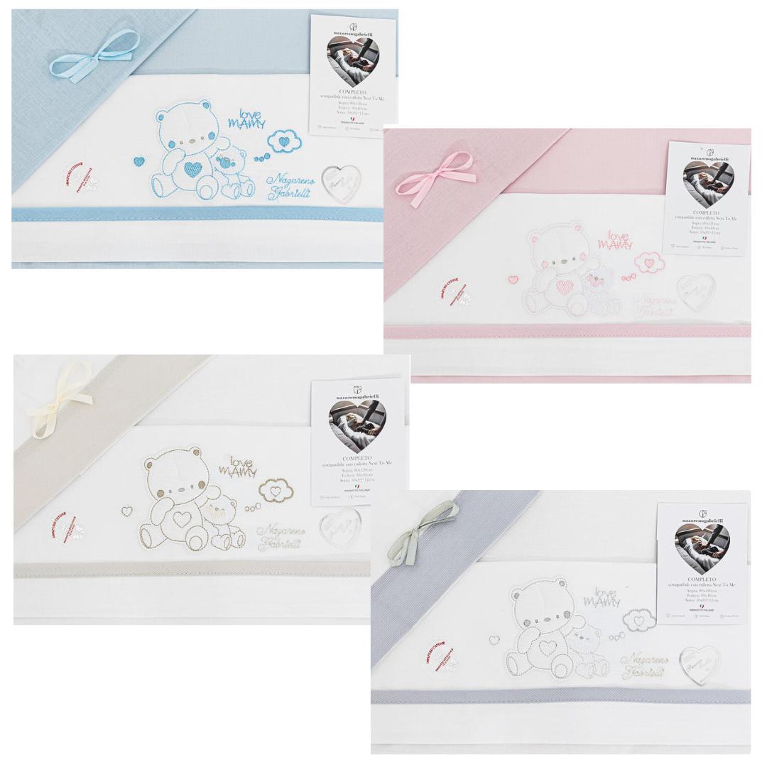 Lenzuolino Baby Culla Nazareno Gabrielli orsetto