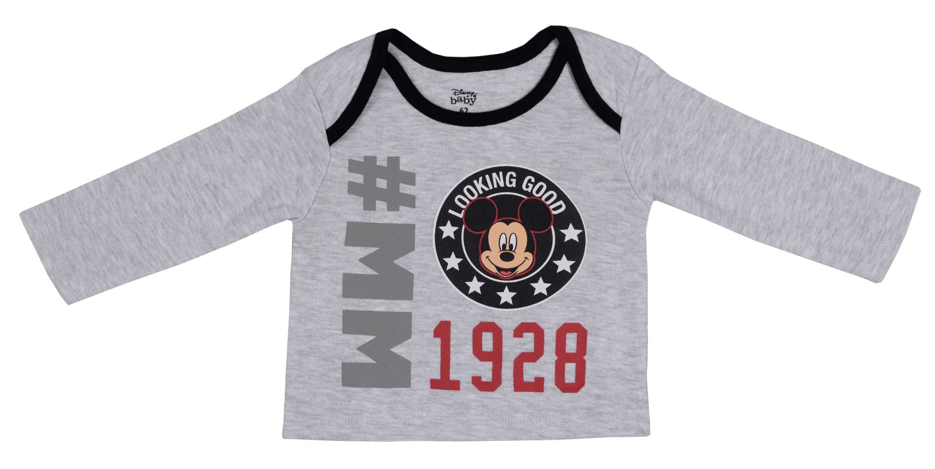 T-shirt manica lunga Mickey Mouse grigia