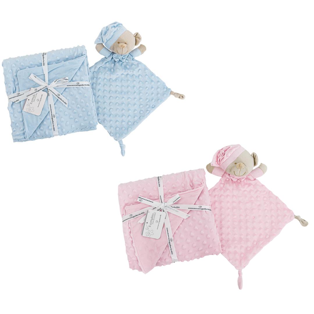 COPERTA CULLA BUBBLE + ORSETTO DOUDOU