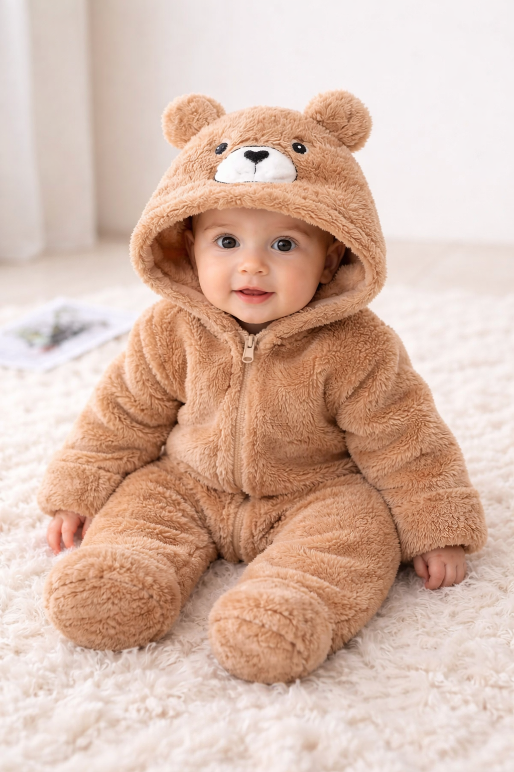 Tuta tutina peluche UNISEX con cappuccio animale  pile