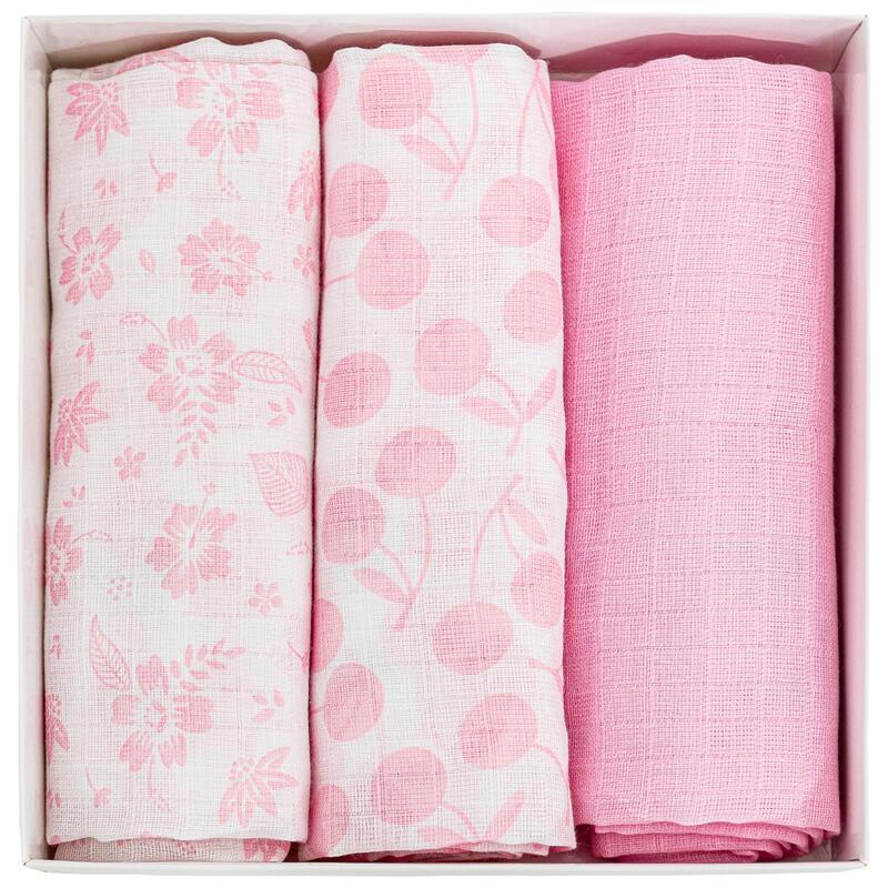 SET 3 QUADRATI DI GARZA 100  COTONE 70x70 CM