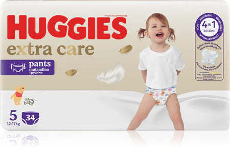 Huggies extra care mutandina 5. 34pz 12-17kg