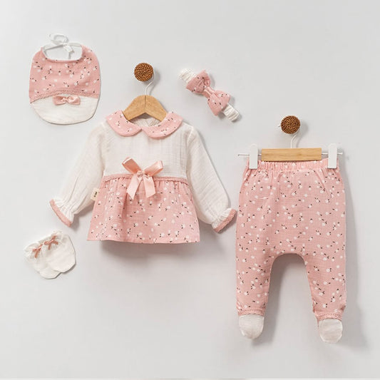 Set Nascita Elegante in Mussola di Cotone   Raffinatezza e Comfort per la Tua Bambina