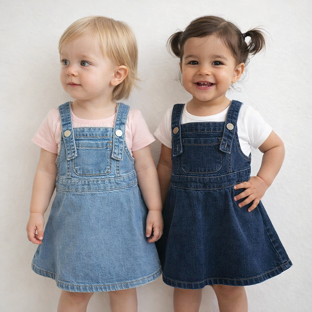 Salopette Gonna Bambina in Jeans