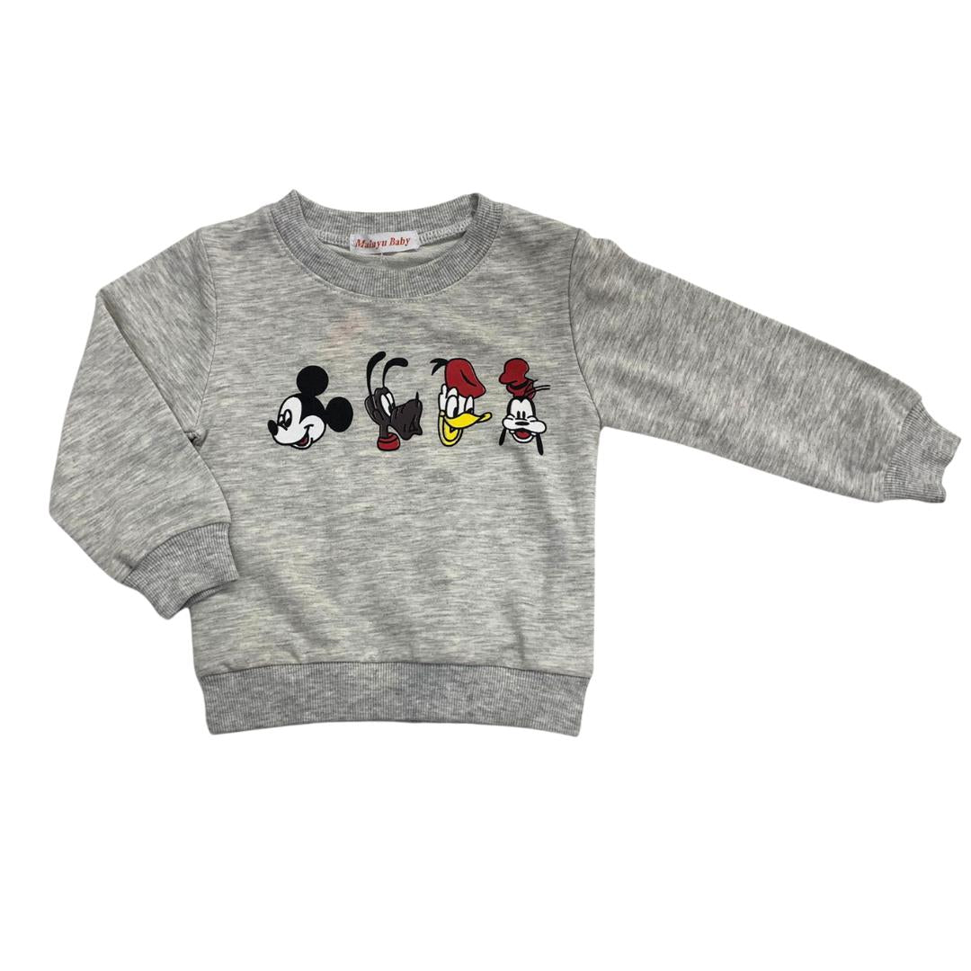 Felpa Disney in cotone grigia