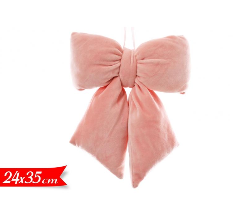 Pendaglio fiocco in Velluto Rosa